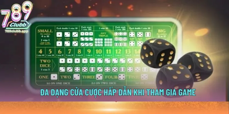 Đa dạng cửa cược hấp dẫn khi tham gia game